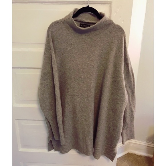 Mock turtleneck long sweater - Picture 1 of 7